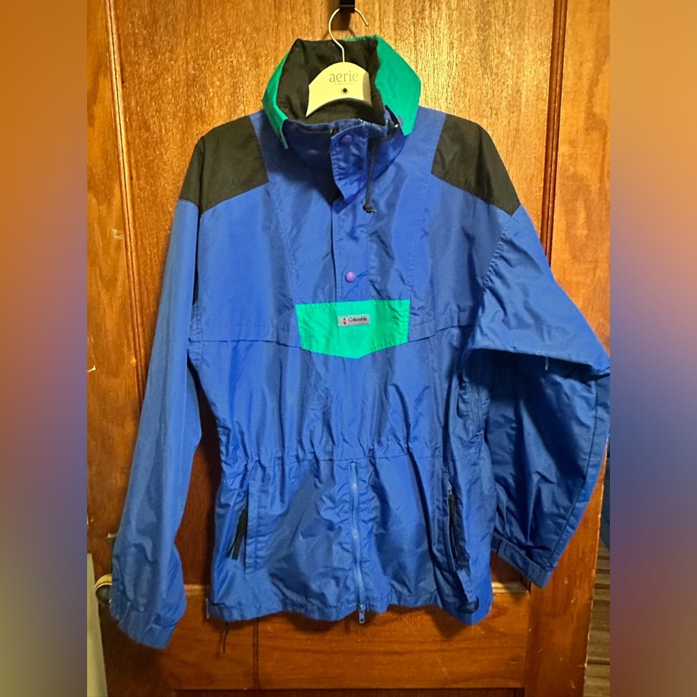 Vtg 90s Columbia Colorblock Pullover Jacket Mens SM Ski Snowboard Vaporwave 80s
